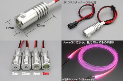 画像2: 光ファイバー用PowerLED光源 8mm