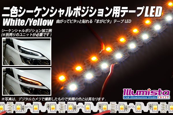 画像1: 二色シーケンシャルポジション用テープLED (1)