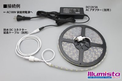 画像2: 全灌防水テープLED 60LED/m IP68 電球色 1-5m