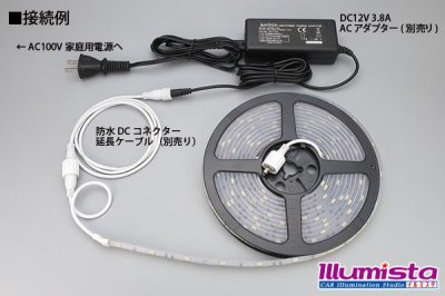 画像2: 全灌防水テープLED 30LED/m IP68 白色 5m