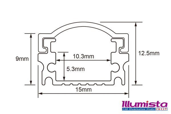 画像4: ドーム状アルミフレーム LU1709 1m (4)