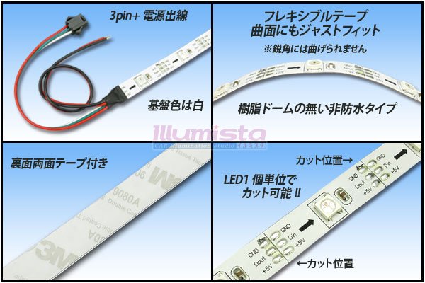 画像2: NeoPixel RGB TAPE LED 150LED/5m (2)