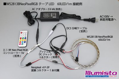 画像3: WS2813 NeoPixel RGBテープLED 60LED/m