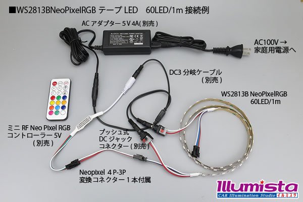 画像4: WS2813 NeoPixel RGBテープLED 60LED/m (4)