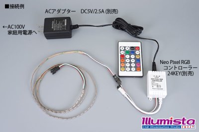 画像2: NeoPixel 2020 極細テープLED 1m/120LED