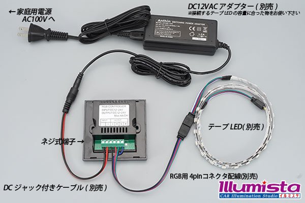 画像3: RGBタッチコントローラー 12/24V 12A アノードCOM (3)