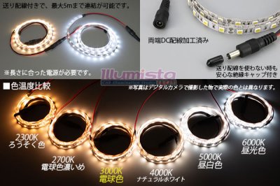 画像3: 超高演色5050テープLED 60LED/m 非防水 電球色 3000K 1-5m
