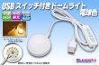 画像1: USBスイッチ付きドームライト 電球色 (1)