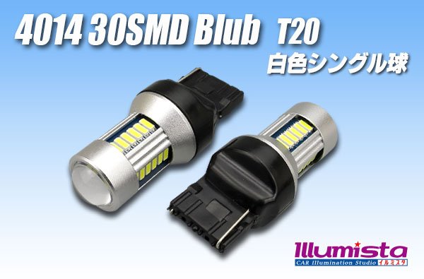 画像1: 4014 30SMD T20シングルバルブ 白色 (1)