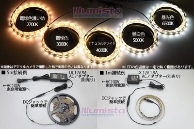 画像2: 高演色5630テープLED 60LED/m 非防水 昼白色 5000K 1-5m