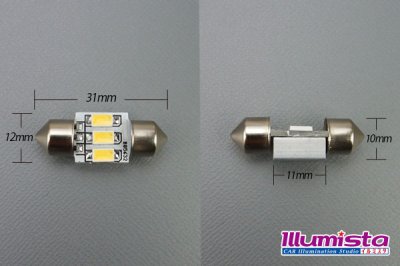 画像1: S8.5 5630 3LEDバルブ電球色31mm