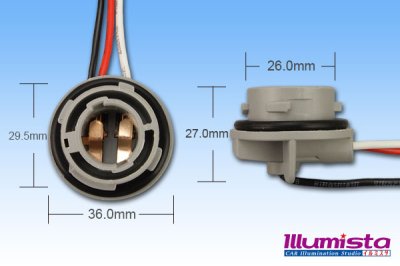 画像1: S25ダブル BAY15d口金用ソケット