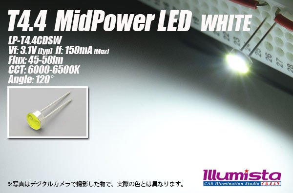 画像1: T4.4 MidPowerLED 白色 LP-T4.4CDSW (1)
