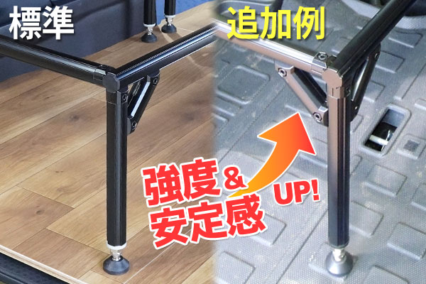 フレーム強度＆安定感UP