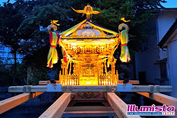 お神輿ライトアップキット取り付け後